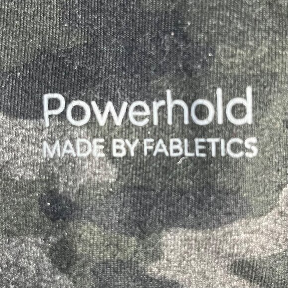 Fabletics Powerhold High-Waisted Leggings XS Black Green Gray Camo Activewear - Picture 6 of 8